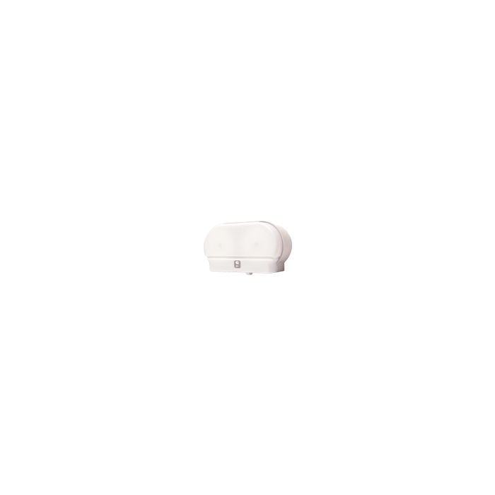 Palmer Fixture RD0321-03 Mini-Twin Standard Core Tissue Dispenser 2 lbs- White Translucent in Color