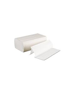 EnviroPaper Recycled Multi-Fold White Towel, 10" x 8.85" - 250 sheets per bundle - 16 bundles per case