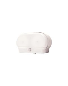 Palmer Fixture RD0321-03 Mini-Twin Standard Core Tissue Dispenser 2 lbs- White Translucent in Color