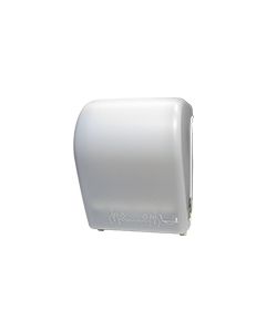 Palmer Fixture TD0201-03 Hands-Free Auto-Cut Roll Towel Dispenser - White Translucent in Color